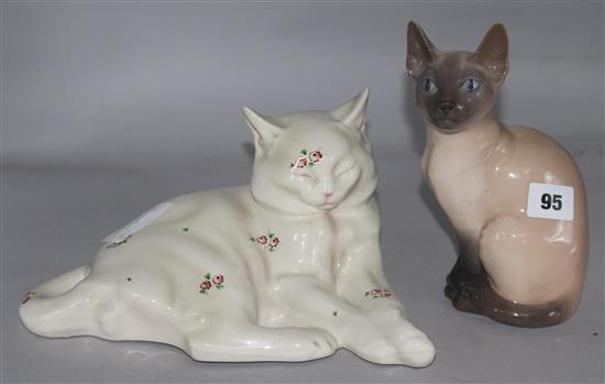 A Royal Copenhagen cat and an Austrian cat (2)